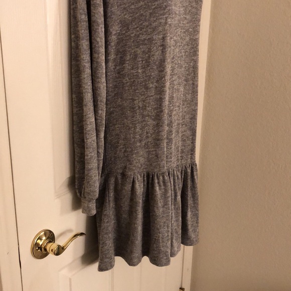 Gray Drop Waist Peplum Flounce Dress - Picture 7 of 14